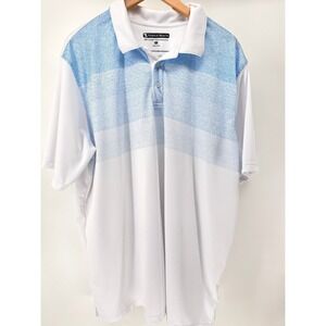 Pebble Beach Polo Shirt Mens 3XL White Blue Performance Golf